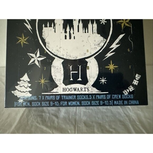 Harry Potter Advent Calendar Christmas 12 Days of Socks Sz. 9-10 Unisex Hogwarts - Picture 7 of 8